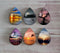 Handmade Teardrop Photo Glass Cabochons landscape A484