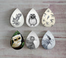 Handmade Teardrop Photo Glass Cabochons animal eagle A490