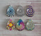 Handmade Teardrop Photo Glass Cabochons Geometric pattern A517