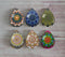 Handmade Teardrop Photo Glass Cabochons Geometric pattern A527