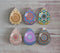 Handmade Teardrop Photo Glass Cabochons Geometric pattern A555