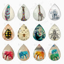 Handmade Teardrop Photo Glass Cabochons animal insect 7