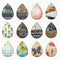 Handmade Teardrop Photo Glass Cabochons geometric 22