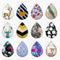 Handmade Teardrop Photo Glass Cabochons 39