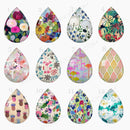 Handmade Teardrop Photo Glass Cabochons 47