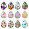 Handmade Teardrop Photo Glass Cabochons 47