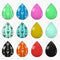 Handmade Teardrop Photo Glass Cabochons 49