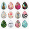 Handmade Teardrop Photo Glass Cabochons 55