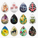 Handmade Teardrop Photo Glass Cabochons 57
