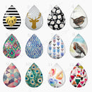 Handmade Teardrop Photo Glass Cabochons 64