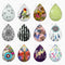Handmade Teardrop Photo Glass Cabochons 71