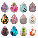Handmade Teardrop Photo Glass Cabochons Pattern 73