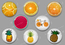 Handmade Round Photo Glass Cabachon fruit 509
