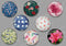 Handmade Round Photo Glass Cabachon flower 514