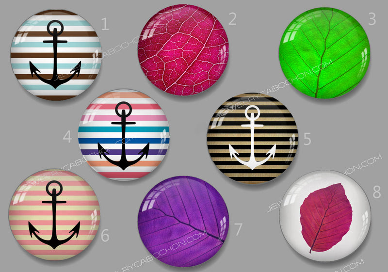 Handmade Round Photo Glass Cabachon 534
