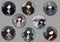Handmade Round Photo Glass Cabachon Avatar 537