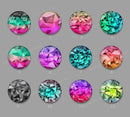 Handmade Round Photo Glass Cabachon geometric 593