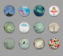Handmade Round Photo Glass Cabachon 604