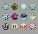 Handmade Round Photo Glass Cabachon 610