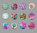 Handmade Round Photo Glass cabachon 646
