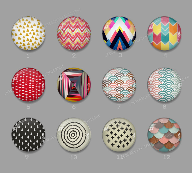 Handmade Round Photo Glass cabachon 649