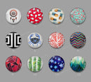 Handmade Round Photo Glass cabachon geometric 672