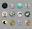 Handmade Round Photo Glass cabachon 685