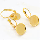 20pcs 10mm tooth Brass Earrings Blanks, Earrings Settings Base,Earrings trays