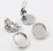 20pcs Brass Clip on Earring Bronze/ Silver/ Gold/ Rose Gold Plated 10mm-18mm Round Bezel Cup