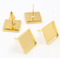 20pcs square Brass 12mm Earrings Blanks,Earrings Settings Base,Earrings trays