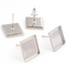 20pcs square Brass 12mm Earrings Blanks,Earrings Settings Base,Earrings trays