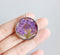 1pcs purple pressed flower jewelry, pressed flower pendant necklace, Real dried flower jewelry wholesale