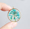 1pcs blue pressed flower jewelry, pressed flower pendant necklace, Real dried flower jewelry wholesale