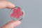 1pcs Handmade Pink pressed flower jewelry, pressed flower pendant necklace, Real dried flower jewelry