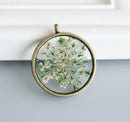 1pcs Handmade Lace flower Pressed flower jewelry, pressed flower pendant necklace,Real dried flower jewelry