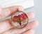 1pcs Handmade Rose Pressed flower jewelry, pressed flower pendant necklace,Real dried flower jewelry