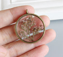1pcs Handmade Pressed flower jewelry, pressed flower pendant necklace, Real dried flower jewelry wholesale