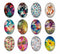 Handmade oval Photo Glass Cabochons plant flower 36