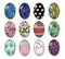 Handmade oval Photo Glass Cabochons geometric flower 43
