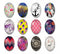 Handmade oval Photo Glass Cabochons Leaves 54