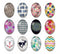 Handmade oval Photo Glass Cabochons geometric 56