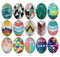 Handmade oval Photo Glass Cabochons geometric 711