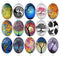 Handmade oval Photo Glass Cabochons tree 725
