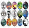 Handmade oval Photo Glass Cabochons tree 726