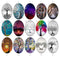 Handmade oval Photo Glass Cabochons tree 727
