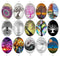Handmade oval Photo Glass Cabochons tree 729