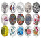 Handmade oval Photo Glass Cabochons flower 741