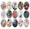 Handmade oval Photo Glass Cabochons flower 744