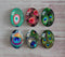 Handmade oval Photo Glass Cabochons feather A304