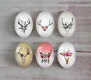 Handmade oval Photo Glass Cabochons Deer head A307